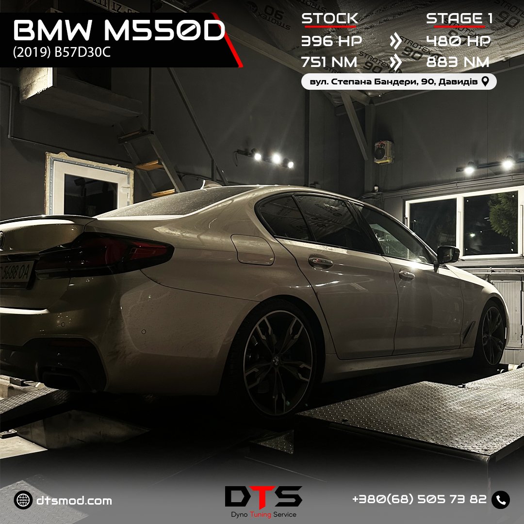 Чіп тюнінг BMW G30 M550D B57D30